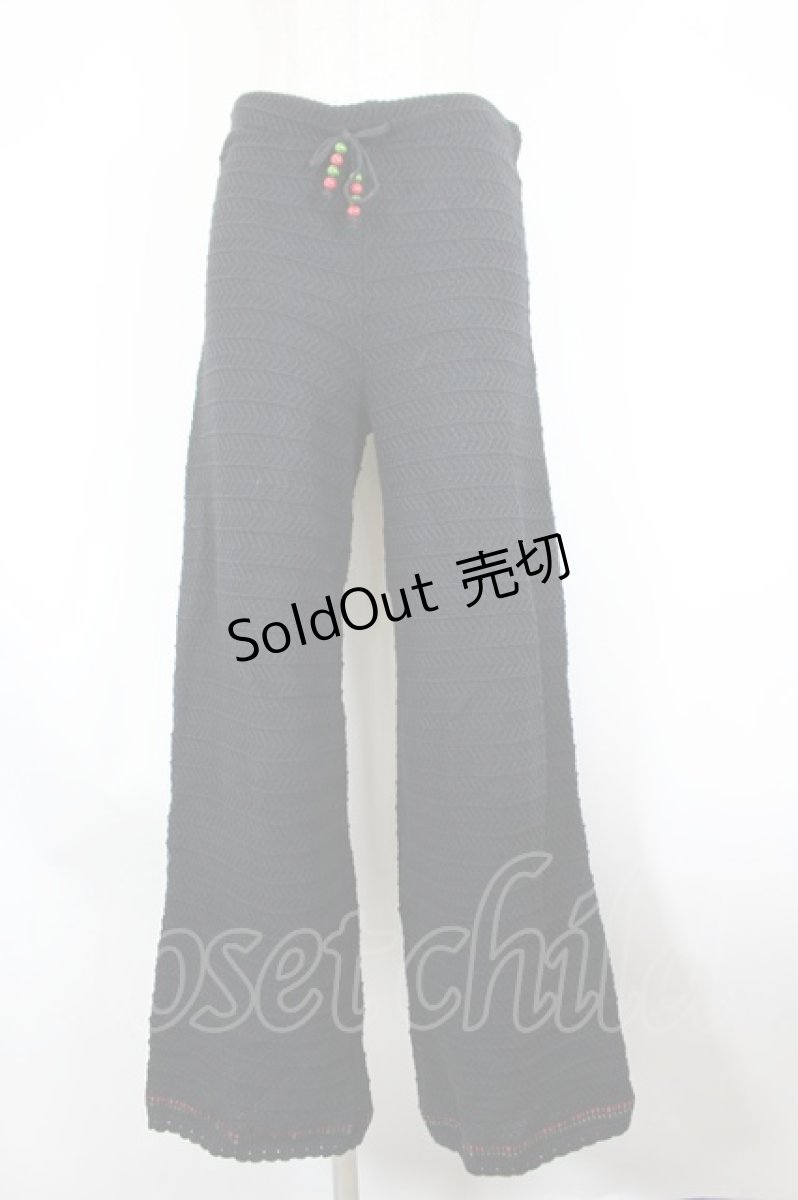 画像1: Katie / FRUITS POP long pants F 黒 I-26-09-16-099-LO-TO-TE-ZI (1)