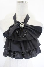 画像1: MARBLE / チェーン付きフリルタイ  黒 I-26-09-16-107-GO-ZA-TE-ZI (1)