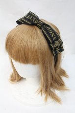 画像1: Angelic Pretty / Crownロゴリボンカチューシャ  黒 I-26-09-16-114-AP-AC-SA-ZI (1)