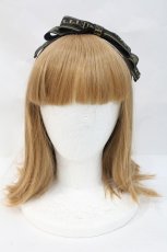 画像2: Angelic Pretty / Crownロゴリボンカチューシャ  黒 I-26-09-16-114-AP-AC-SA-ZI (2)