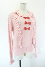 画像3: Shirley Temple / トリプルリボンフリルニット 160 ピンク I-26-09-16-022-ET-TO-TE-ZI (3)