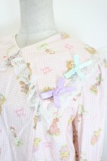 画像3: Nile Perch / アニマルギンガムリボンブラウス  ピンク×白 I-26-09-17-004-LO-BL-TE-ZI (3)
