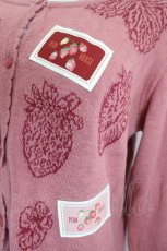 画像3: PINK HOUSE / いちごモチーフ編み込みニットカーディガン  ピンク I-26-09-17-044-LO-TO-TE-ZI (3)