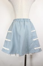 画像2: Shirley Temple / ハートボタンレース台形スカート 160 サックス I-26-09-17-086-ET-SK-TE-ZI (2)