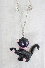 画像1: MILK / CATネックレス  黒 I-26-09-17-100-ML-AC-SA-ZI (1)
