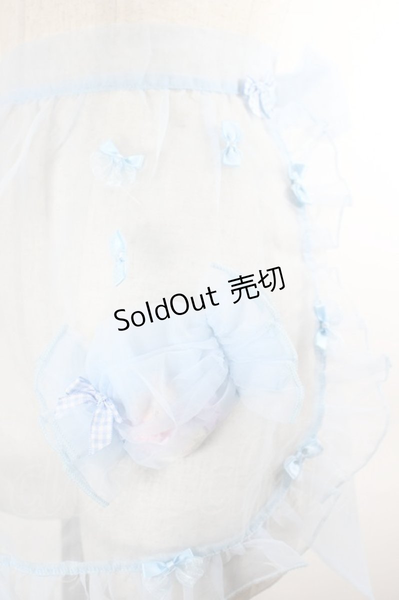 画像3: LOLITAその他(お買取対象外) / キャンディ付きオーガンジーエプロン  サックス I-26-09-17-101-LO-ZA-SA-ZI (3)