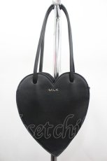 画像1: MILK / Vertical heart Bag  黒 I-26-09-17-108-ML-BG-SA-ZI (1)