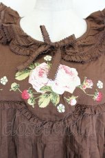 画像3: PINK HOUSE / Berry Rose刺繍入りブラウス  ブラウン I-26-09-17-014-LO-BL-SA-ZI (3)