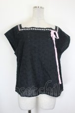 画像1: Katie / SUMMER HEROINE lacy blouse  BLACK×PINK I-26-09-17-024-LO-TO-TE-ZI (1)