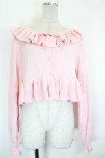 画像1: Angelic Pretty / フリルカラーニットカーディガン  ピンク I-26-09-17-029-AP-TO-SA-ZI (1)
