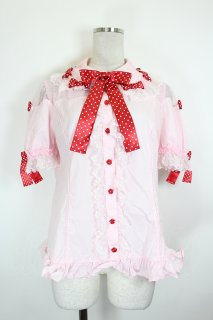 Angelic Pretty ピンク シフォン ブラウス 未使用品 Angelic Pretty / Sweet Heartブラウス ピンク I-26-09-21-001-AP-BL