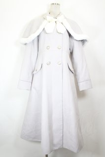 axes femme / ファーデザインケープ付コート ラベンダーX白 I-26-09