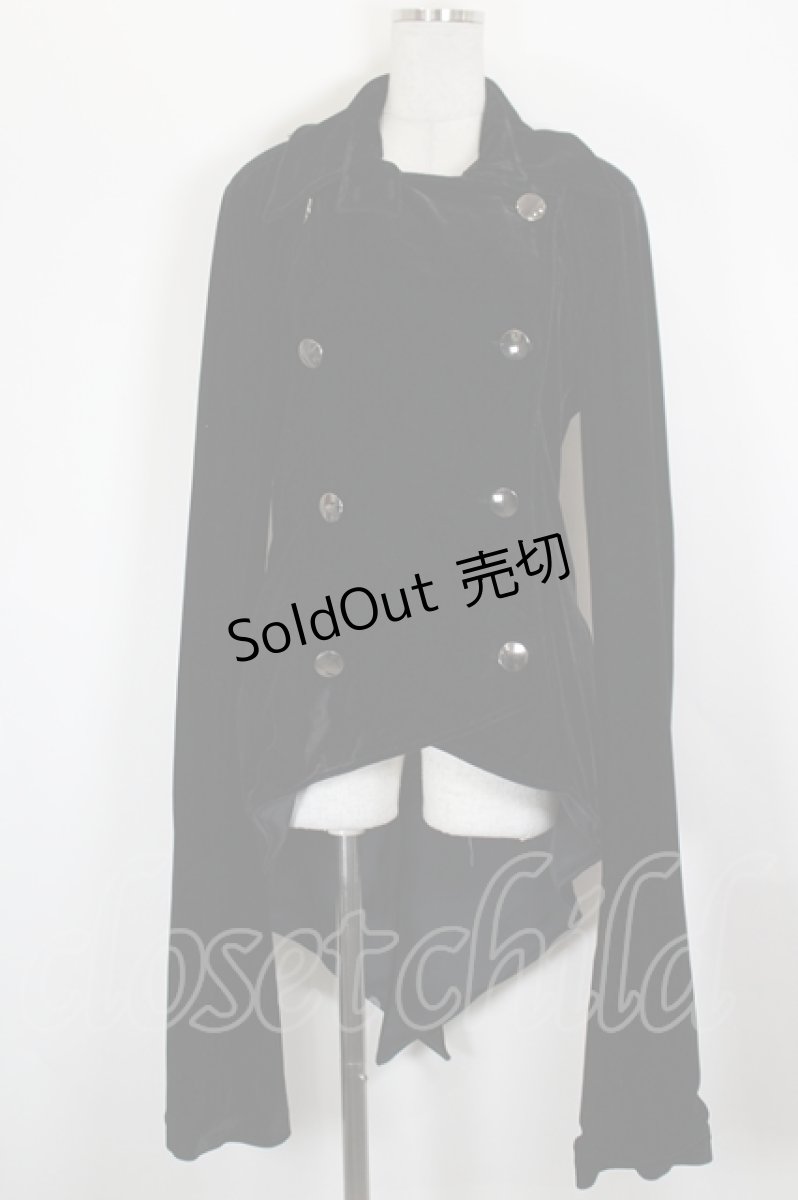 画像1: STIGMATA / ベルベット燕尾ジャケット  黒 I-26-09-21-039-PU-JA-SA-ZI (1)