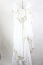 画像2: Bramble Rose / ラメメチュールジャンパースカートセット S 白Ｘゴールド I-26-09-21-048-LO-OP-SA-ZI (2)