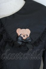 画像3: Princess Melody / くま刺繍レース襟ブラウス F 黒 I-26-09-21-006-LO-BL-TE-ZI (3)