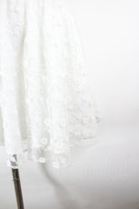 画像2: Ank Rouge / お花刺繍レイヤードスカート M 白 I-26-09-21-081-CA-SK-TE-ZI (2)