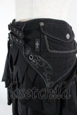 画像3: Ozz Croce / 刺繍入りベルトオーバー付スカート  黒 I-26-09-21-086-OO-SK-TE-ZI (3)