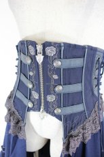 画像2: Ozz oneste / 薔薇十字刺繍コルセットスカート  ネイビー I-26-09-21-088-OO-SK-TE-ZI (2)