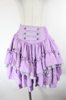 Ozz oneste / 枝垂れ桜刺繍ボリュームスカート パープル I-26-09-21