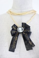 画像2: metamorphose / ゴールドパールカメオネックレス  黒 I-26-09-21-098-ME-AC-TE-ZI (2)