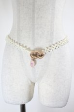 画像1: m petit by misako / サンリオキャラクターズコラボ マイメロディ　パールベルト  白Ｘピンクゴールド I-26-09-21-100-LO-ZA-SA-ZI (1)