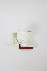 画像1: PINK HOUSE / 巻き薔薇コサージュ  白 I-26-09-21-131-LO-ZA-TE-ZI (1)