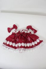 画像1: BABY,THE STARS SHINE BRIGHT / くみゃちゃんのStrawberry Garden刺繍うさくみゃちゃんジャンパースカート  赤 I-26-09-21-134-BA-ZA-TE-ZI (1)