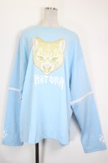 画像1: LISTEN FLAVOR / 猫サンチーム2WAYジップロンT F ライトブルー I-26-09-21-023-PU-TO-TE-ZI (1)