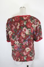 画像3: INGEBORG / フラワー総柄シャーリングトップス 4(11号) レッド I-26-09-23-043-LO-TO-SA-ZI (3)