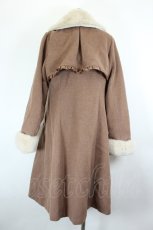 画像2: axes femme POETIQUE / ファーティペ付ロングコート  ブラウン I-26-09-23-074-AX-CO-TE-ZI (2)