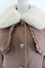 画像3: axes femme POETIQUE / ファーティペ付ロングコート  ブラウン I-26-09-23-074-AX-CO-TE-ZI (3)