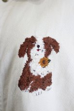 画像5: PINK HOUSE / 犬刺繍&ワッペン&裏地プリントコート  ベージュ I-26-09-23-075-LO-CO-SA-ZI (5)