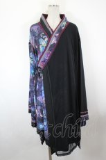 画像1: Ozz oneste / 月光睡蓮着物袖カーディガン  黒 I-26-09-23-009-OO-TO-TE-ZI (1)