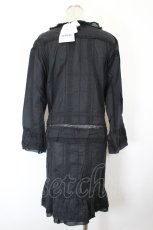 画像2: INGEBORG / 縦レースフリル長袖チュニックブラウス  黒 I-26-09-23-096-LO-BL-SA-ZI (2)