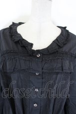 画像3: INGEBORG / 縦レースフリル長袖チュニックブラウス  黒 I-26-09-23-096-LO-BL-SA-ZI (3)