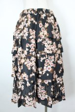 画像2: INGEBORG / オールドローズプリントスカート  黒Ｘピンク I-26-09-23-108-LO-SK-SA-ZI (2)