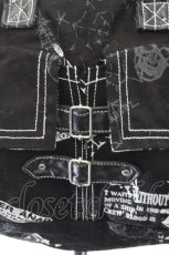 画像5: HN+nois / 蜘蛛の巣×スカル ベルトデザインバッグ  黒 I-26-09-23-120-HN-BG-TE-ZI (5)