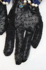 画像4: LOLITAその他(お買取対象外) / ビジューリボンレースグローブ  黒Ｘ青 I-26-09-23-130-LO-ZA-SA-ZI (4)