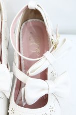 画像6: DearMyLove / スカラップレースリボンシューズ 24.5CM 白 I-26-09-23-138-GO-SH-SA-ZI (6)