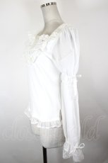 画像2: BABY,THE STARS SHINE BRIGHT / Papillonnage en eclats シフォンプルオーバー  白 I-26-09-23-002-BA-TO-SA-ZI (2)