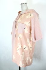 画像2: PINK HOUSE / キューピーパッチワークフード半袖シャツ  ピンク I-26-09-23-015-LO-BL-SA-ZI (2)