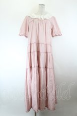 画像1: PINK HOUSE / ローン襟付きギンガムチェックワンピース  ピンク I-26-09-25-076-LO-OP-SA-ZI (1)