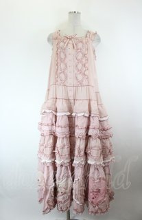 ピンクハウス ローンギンガムチェックパッチワークワンピース　クロ PINK HOUSE / ローンXギンガムチェックパッチワークワンピース ピンク
