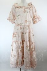 画像1: PINK HOUSE / 桜Teddyプリントミディワンピース  ピンク I-26-09-25-082-LO-OP-SA-ZI (1)