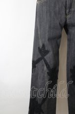 画像2: INGEBORG / レースモチーフ付きデニムパンツ 11号 ブラック I-26-09-25-097-LO-PA-SA-ZI (2)