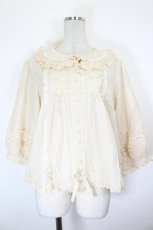 画像1: PINK HOUSE / フランス製レース使いローンブラウス  生成り I-26-09-25-011-LO-BL-SA-ZI (1)
