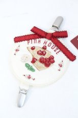 画像1: PINK HOUSE / クレープリー刺繍ワッペンサスペンダークリップ  アイボリー I-26-09-25-109-LO-ZA-SA-ZI (1)