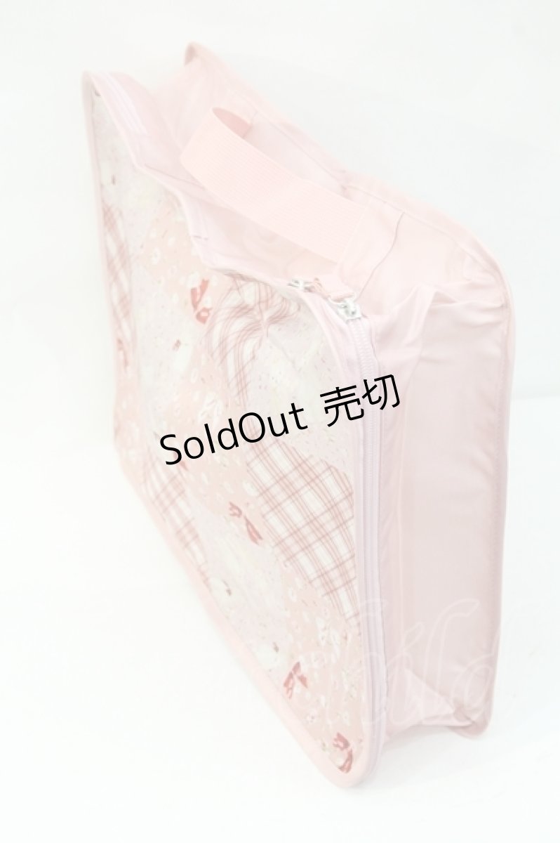 画像2: PINK HOUSE / バラ園うさぎ柄パッチワークプリントトラベルケース  ピンク I-26-09-25-113-LO-ZA-SA-ZI (2)