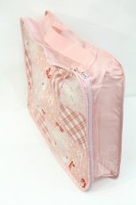 画像2: PINK HOUSE / バラ園うさぎ柄パッチワークプリントトラベルケース  ピンク I-26-09-25-113-LO-ZA-SA-ZI (2)