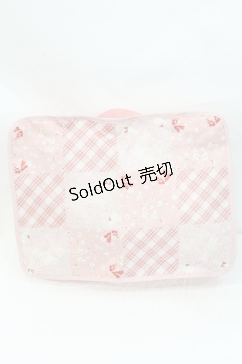 画像3: PINK HOUSE / バラ園うさぎ柄パッチワークプリントトラベルケース  ピンク I-26-09-25-113-LO-ZA-SA-ZI (3)